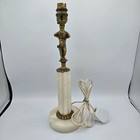 Vintage Brass Cherub Lamp Base – Onyx Column Italian Mid-Century Style Working