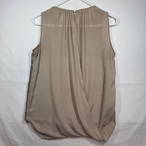 Camicetta donna Forever 21 paillettes argento senza maniche canotta festa taglia small - Foto 7 di 8