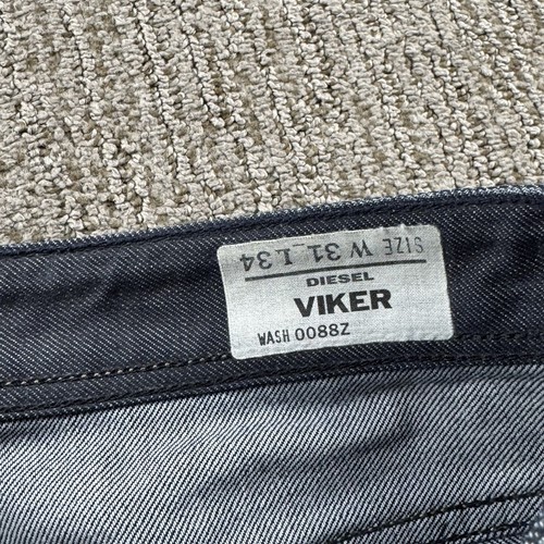 Diesel Herren 31x34 Biker Jeans Straight Button Fly 100% Baumwolle Dark Wash - Bild 4 von 9