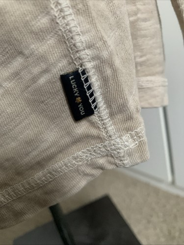 Lucky Brand men’s size medium beige long sleeve Henley T-shirt  - Picture 4 of 5