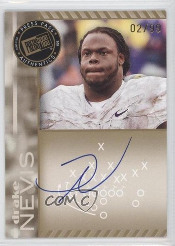 2011 Press Pass Signings Gold /99 Drake Nevis #PPS-DN Rookie Auto RC - Picture 1 of 4