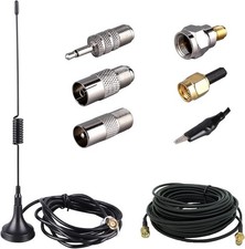 75 ohm FM Antenna, Outdoor Antenna WiFi Stereo TV Silver, Gold, Black 