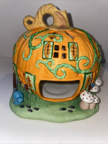 Parche de calabaza retirado Partylite soporte de candelabro casa cabaña otoño/otoño P7303 - Imagen 4 de 7