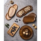 Minimalist Wooden Tray for Serving Drinks Snacks and Kitchen Essentials