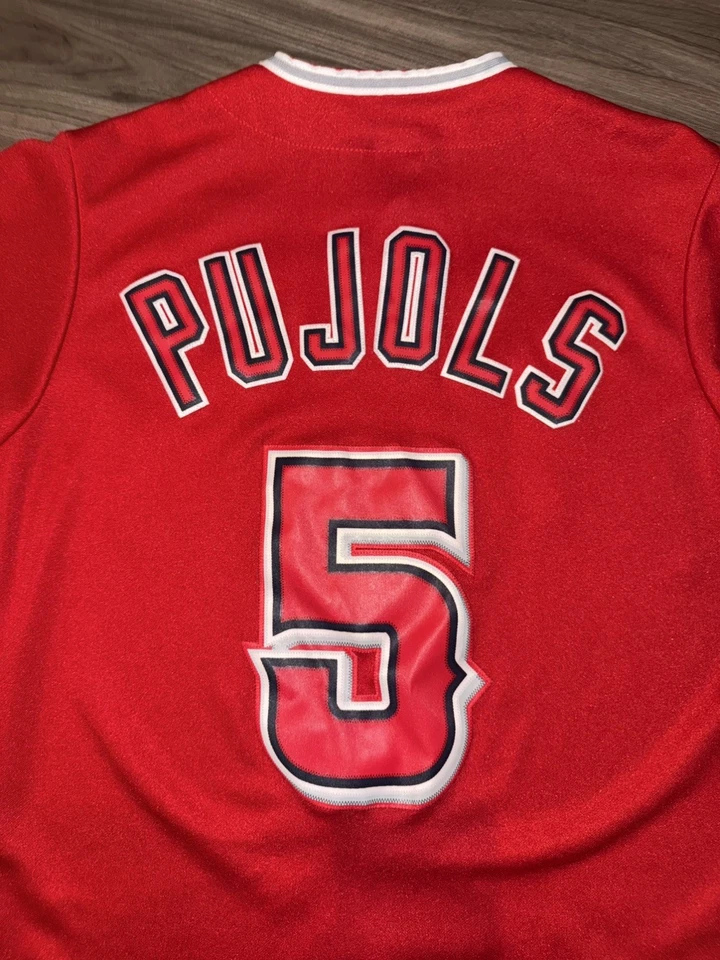 Los Angeles Angels Albert Pujols Majestic Athletic 6700 MLB Baseball Jersey sz S - Image 4 of 4