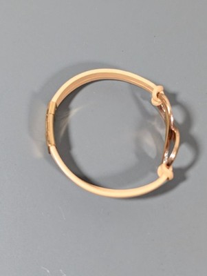 Swarovski Leather Infinity Crystal Bracelet Gold Tone Tan 6.5