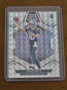 2024 Panini Mosaic Drake Maye SILVER MOSAIC Prizm Rookie RC #303 PATRIOTS