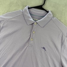 Tommy Bahama Polo Shirt Mens Large IslandZone Performance Golf Purple