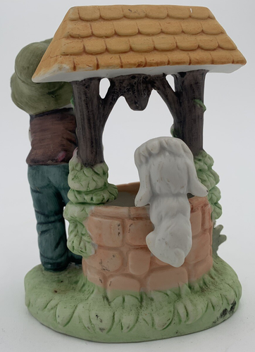 Vintage Morleans Boy at Water Well Colorful and Floral Figurine - Picture 3 of 10