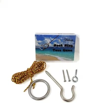 Hook and Ring Toss Games Outdoor Indoor Games-Hardware and Nylon String Ring Tos