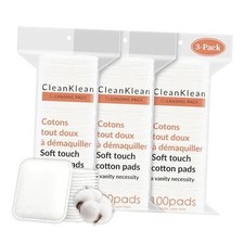 Premium Pure Cotton Pads 300 Count, Soft  Lint-Free 100 Count Pack of 3 