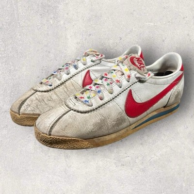 Vintage 1980s Nike Cortez Forest Gump Red White Blue  Korea Mace Size 6US