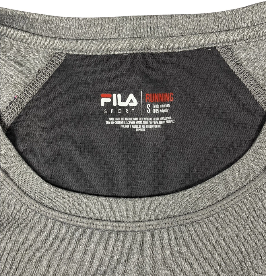 Top FILA SPORT RUNNING Performance S/S Gris Rosa Borde Leopardo Para Mujer S Poliéster Foto 3 de 4