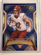 2024 Topps Resurgence - Rookies Luke McCaffrey #197 Navy Surge Refractor 28 /275