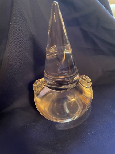 Escultura de Papá Noel Orrefors Crystal Tomte firmada por Mejores 5" Hermoso Cristal - Imagen 3 de 8