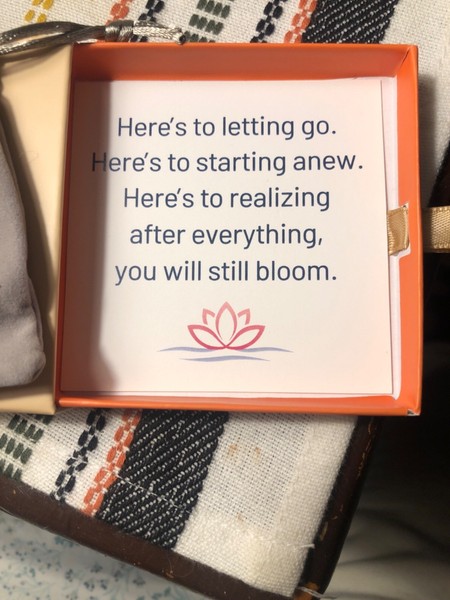 Alternate view of Gold Plated Sterling Silver F$&@ Begin Again Inscribed Lotus Ring Size