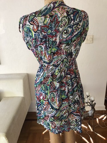 Colorful Paisley Cotton Gauze LRL Ralph Lauren Sleeveless Pullover Dress S - Picture 7 of 11