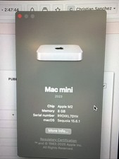 Apple Mac mini (256GB SSD, M2, 8GB, Gigabit Ethernet) Silver - MMFJ3LL/A
