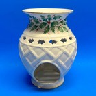 Lenox Holiday Dimensions Yankee Candle Wax Tart Fragrance Warmer Holly Gold EUC