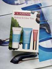 clarins everyday Hydrate Glow Trio face travel set 3pc