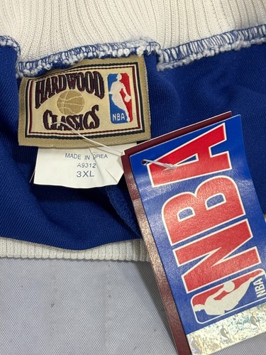 Philadelphia 76ers Hardwood Classics Mens Pull On Shorts Blue Embroidered 3XL - Picture 6 of 6
