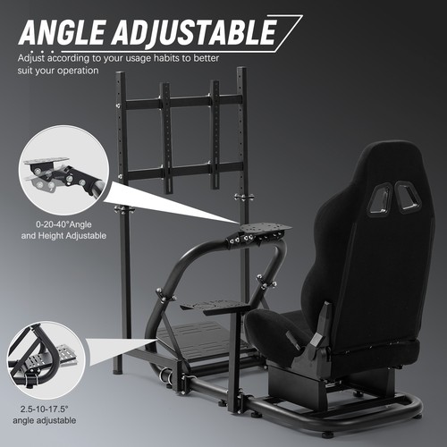 Hottoby Racing Simulator Cockpit Or Seat Fit Logitech G920 G923 Thrustmaster - Picture 76 of 97