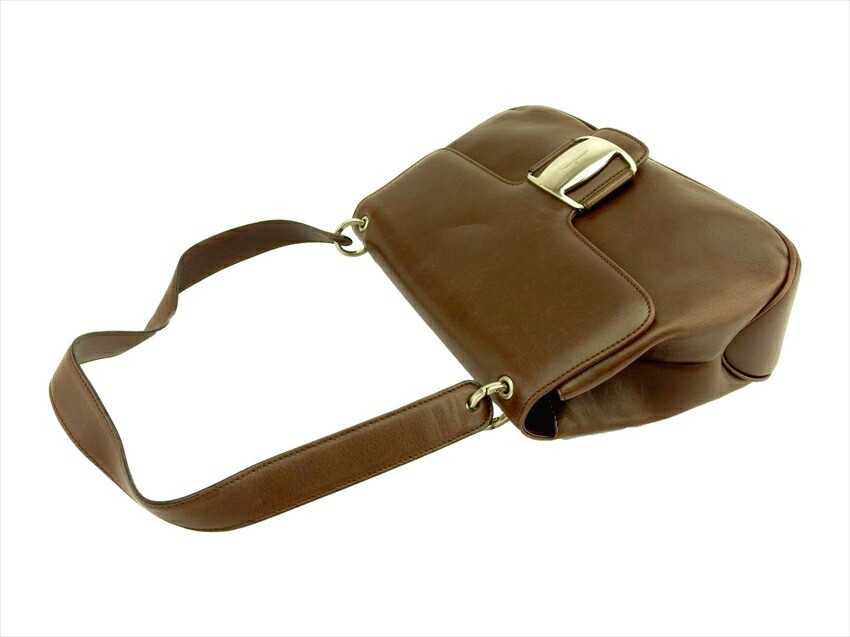 Salvatore Ferragamo Shoulder Bag Brown silver Women