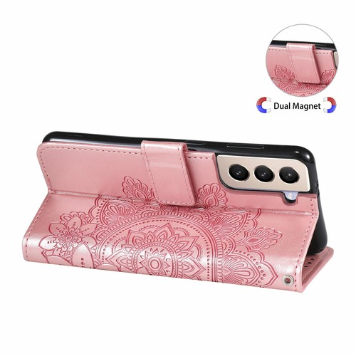 For Samsung S24 S23 S22 S21 S20 A14 A13A53 WOMEN Flower Leather Wallet Flip Case - Picture 52 of 52