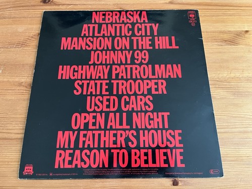 Bruce Springsteen Nebraska 12" Vinyl LP Record 1982 UK CBS - Bild 7 von 18