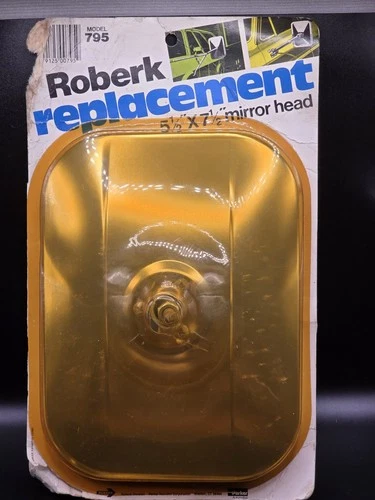 NOS Roberk 795 5.5"x7.5" Replacement Mirror Head Steel Ball Swivel