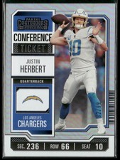 2023 Panini Contenders Football Justin Herbert Conference Ticket Silver Holo /99