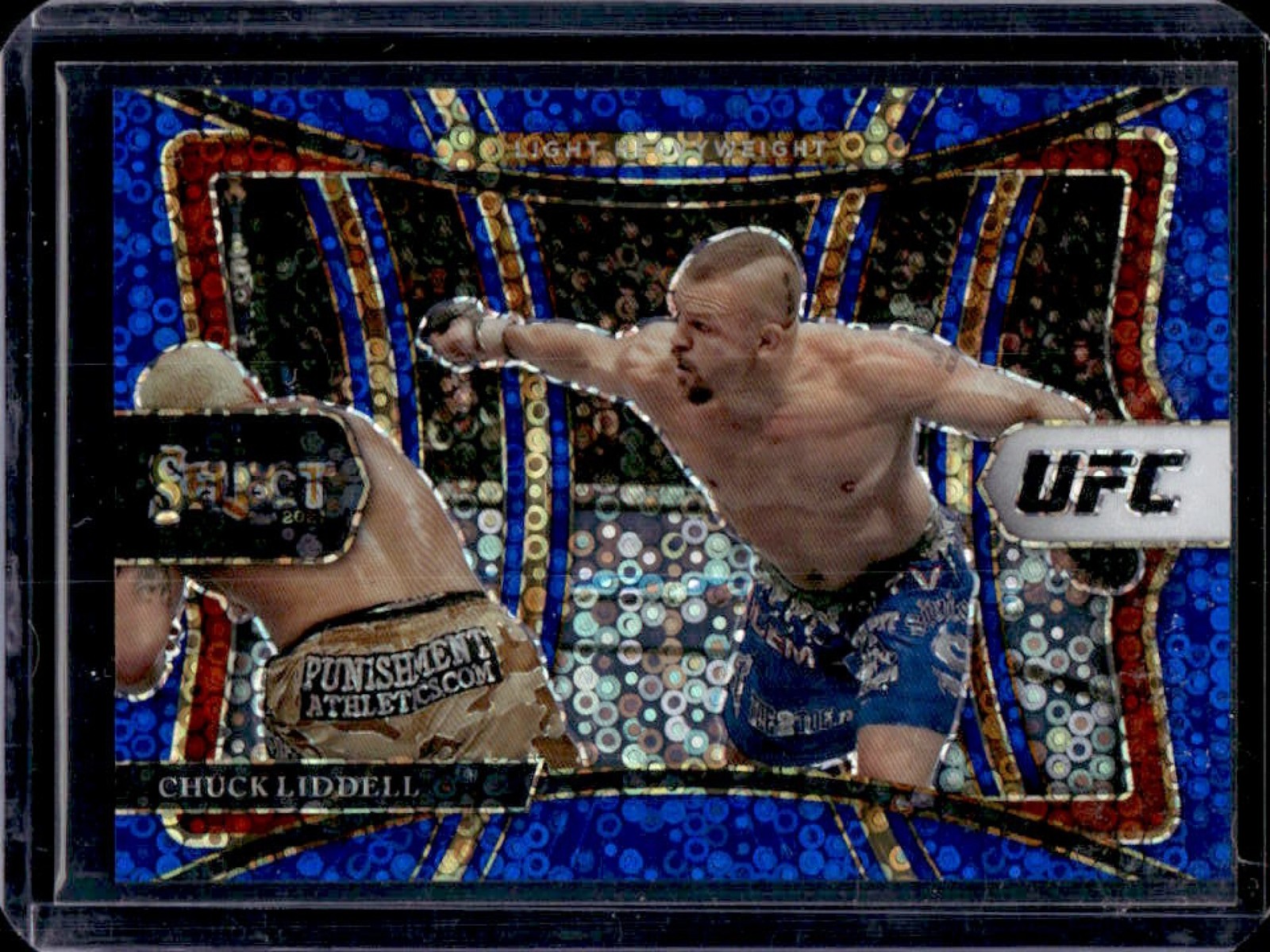 2021 Panini Select UFC Chuck Liddell Blue Disco Prizm Premier Level #/99