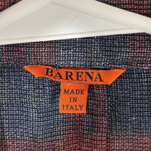 Barena Blazer Mens 50 Blue Red Plaid Linen Cotton Unstructured Jacket Italy - Picture 4 of 9