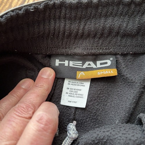 HEAD Solid Black Casual Fleece Warmup Pants - Size Small - Mens Tennis - Picture 2 of 7