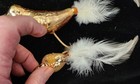 8 Rare Double Antique 4 Mercury Glass Bird & Feather Clip Christmas Ornaments! — photo 7