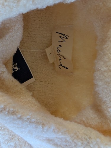 Gemütlicher cremeweißer Langarmpullover Damen meliert Large neu mit Etikett - Bild 11 von 17