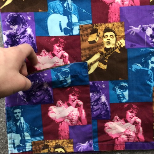 Elvis Presley Scrub Shirt Womens Small Multicolor Cherokee Medical Top Nurse - Picture 5 of 13