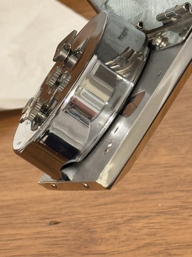 VTG 3” X 4” BULOVA TRAVEL ALARM CLOCK- Works - Light Does Not - Bild 7 von 14