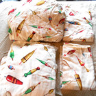 Fishing Bobbers Fish tackle Flannel Sheets - Complete Set Queen Size Fitted