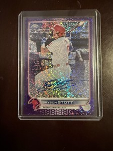 BRYSON STOTT 2022 Topps Chrome Purple Speckle Refractor Auto /299 RA-BS