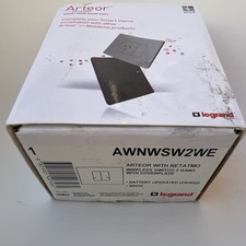 Legrand Arteor with Netatmo Wireless Wall Switch 2 Gang White AWNWSW2WE