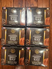 6 ETERNAL GOURMET GANODERMA REISHI BLACK 2 IN 1 COFFEE NO SUGAR ADDED 30 SACHETS