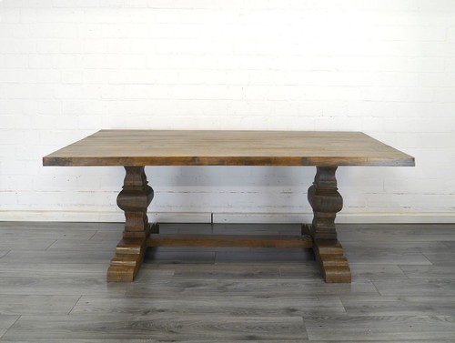 Esstisch Gesindetisch Klostertisch antiker Stil aus Massivholz L: 200 cm -11784- - Bild 2 von 7