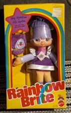 Vintage 1984 Rainbow Brite Shy Violet Doll With IQ Sprite New Sealed In Box
