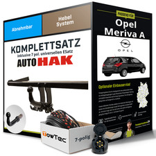 Für OPEL Meriva A Typ X03 Anhängerkupplung abnehmbar +eSatz 7pol uni 03- NEU