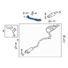 For Ford Fusion 2010-2012 Ford AE5Z5G203C Exhaust Intermediate Pipe