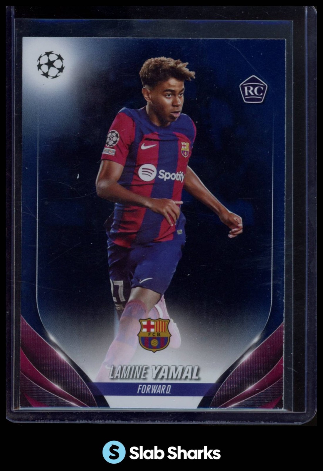 2023 TOPPS UEFA CLUB COMPETITIONS #64 LAMINE YAMAL NAVY BLUE RC ROOKIE /250