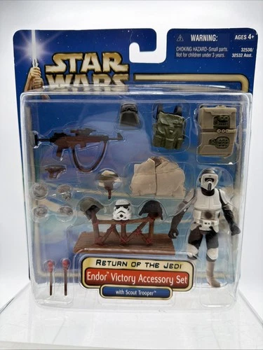 NEW Star Wars Saga Return of the Jedi Endor Victory Accessory Set Scout Trooper