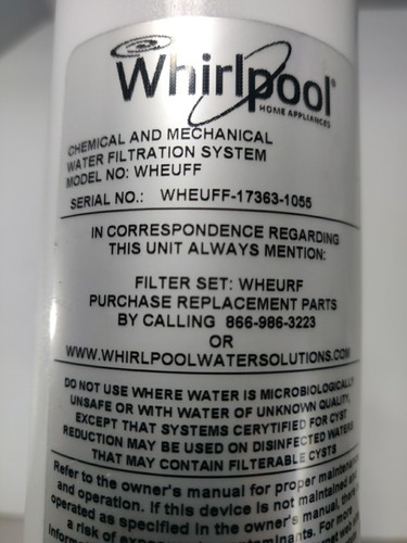 Whirlpool Under Sink Water Filter Replacement WHEUFF/WHEURF - Picture 5 of 6