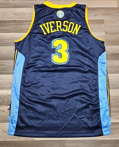 Vtg Adidas Allen Iverson Denver Nuggets #3 Basketball Jersey Men's Size Large EC - Picture 5 of 13